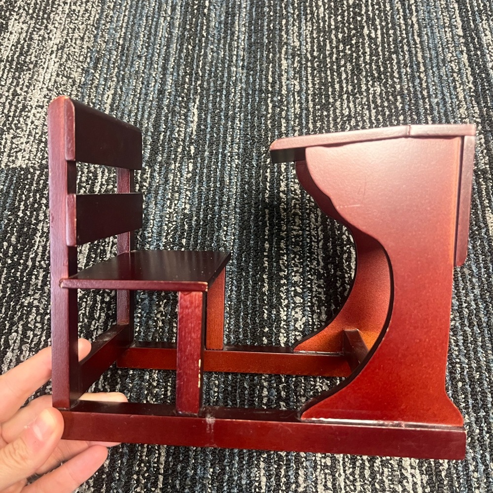 Wooden School Desk and Chair for Dolls